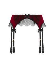 Sammi Suspender Burgundy/Black | Agent Provocateur