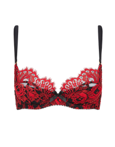 Solanna Plunge Underwired Bra Red/Black | Agent Provocateur
