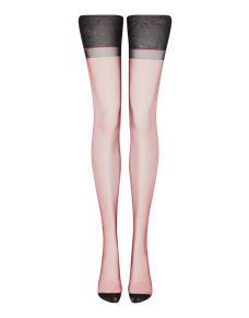 Gia Stockings Burgundy/Black | Agent Provocateur