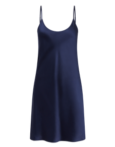 Cecily Short Slip Dress Navy/Navy | Agent Provocateur