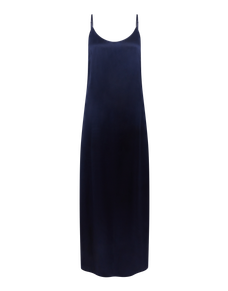 Cecily Long Slip Dress Navy/Navy | Agent Provocateur