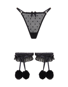 Annalia Garter And Thong Set Black | Agent Provocateur