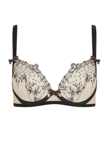 Graice Plunge Underwired Bra Black/Sand | Agent Provocateur