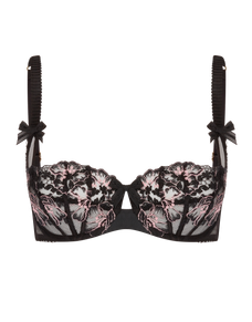 Lana Balconette Underwired Bra Black/Pink | Agent Provocateur