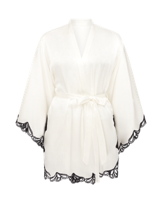 Nelle Kimono Ivory/Black | Agent Provocateur