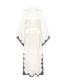 Nelle Long Gown  Ivory/Black | Agent Provocateur