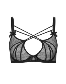 Nicki High Neck Underwired Bra Black | Agent Provocateur