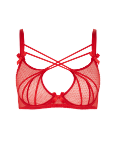 Nicki High Underwired Bra  Red | Agent Provocateur