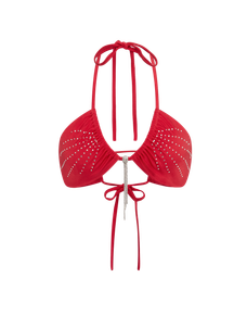 Nisha Bikini Top Red/Crystal | Agent Provocateur