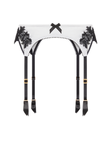 Penelopi Suspender Ivory/Black | Agent Provocateur