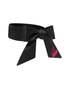 Perri Sash Tie Mask  Black/Fuchsia | Agent Provocateur