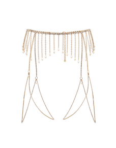 Anjali Chain Suspender  Gold/Crystal | Agent Provocateur