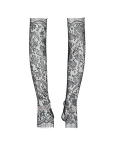 Anora Long Gloves Black/Crystal | Agent Provocateur
