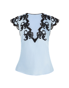 Clarette Camisole Top Blue/Black | Agent Provocateur