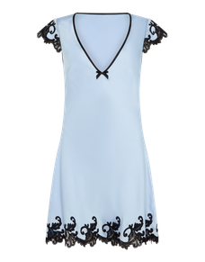 Clarette Short Slip Blue/Black | Agent Provocateur