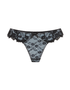 Clarette Thong Blue/Black | Agent Provocateur