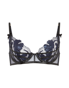 Felicitie Plunge Underwired Bra  Navy/Black | Agent Provocateur