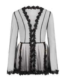 Floss Short Dressing Gown  Black | Agent Provocateur