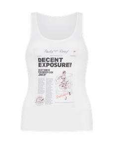 Newspaper Pyjama Vest Top White | Agent Provocateur