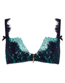 Petrina Plunge Underwired Bra  Green | Agent Provocateur