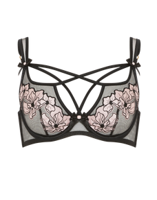 Polina Plunge Underwired Bra Pink/Black | Agent Provocateur