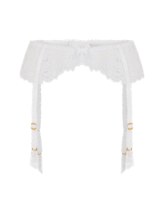 Posy Suspender  White/White | Agent Provocateur