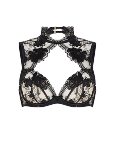 Rexanna High Neck Underwired Bra Black/Nude | Agent Provocateur