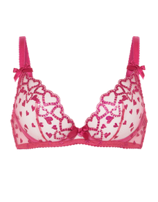Rozann Plunge Underwired Bra Fuchsia | Agent Provocateur