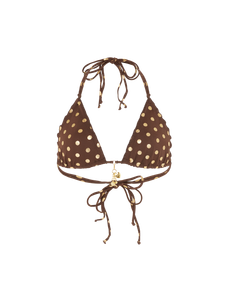 Syndi Bikini Top  Brown/Gold | Agent Provocateur