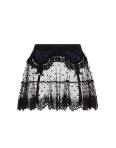 Veretie Suspender Skirt  Black/Navy | Agent Provocateur