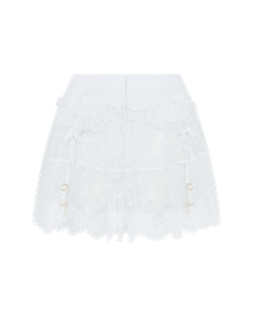 Veretie Suspender Skirt White/Cream | Agent Provocateur