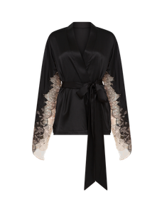 Vitoria Pyjama Top Black/Blush | Agent Provocateur