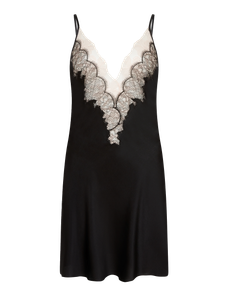 Vitoria Short Slip Black/Blush | Agent Provocateur