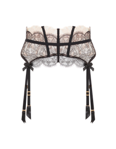 Vitoria Suspender Black/Blush | Agent Provocateur