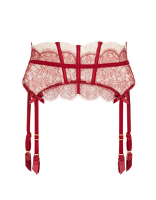 Vitoria Suspender Burgundy/Blush | Agent Provocateur