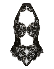 Vivienna Playsuit Black/Pearl | Agent Provocateur