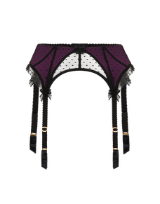 Berdie Suspender Black/Magenta | Agent Provocateur