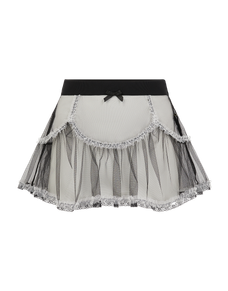 Claramae Mini Skirt Black/Cream | Agent Provocateur