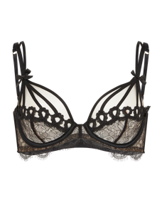 Delphina High Neck Underwired Bra Black | Agent Provocateur
