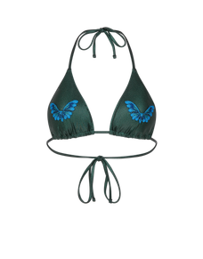 Vivi Bikini Top Green Foil | Agent Provocateur