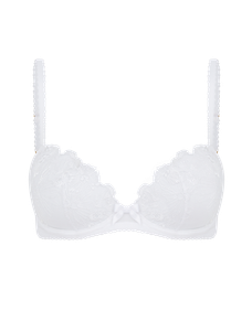 Jayce Plunge Underwired Bra White | Agent Provocateur