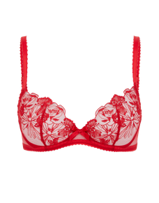 Jayce Plunge Underwired Bra Red | Agent Provocateur