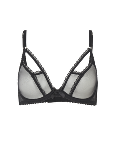 Fia Plunge Underwired Bra Black | Agent Provocateur