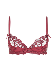 Dioni Plunge Underwired Bra Burgundy | Agent Provocateur