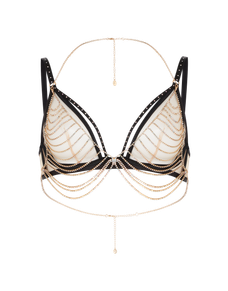 Jasmira Plunge Underwired Bra  Black | Agent Provocateur