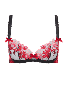 Callypso Plunge Underwired Bra Black/Multicolour | Agent Provocateur