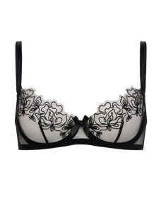 Juni Demi Cup Underwired Bra Black | Agent Provocateur