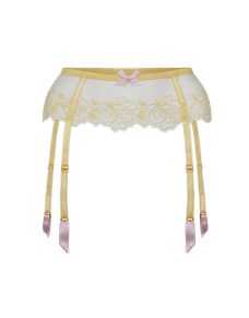 Juni Suspender Yellow/Pink | Agent Provocateur