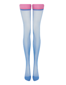 Tanzie Hold Ups Blue/Pink | Agent Provocateur