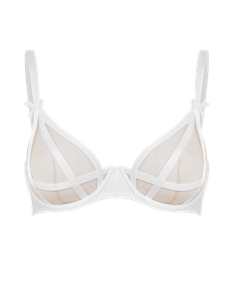 Briella Plunge Underwired Bra White | Agent Provocateur